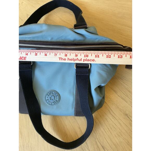 VTG Kipling tote Blue Gray Art Mini multi-use bag Purse 12x12 EUC School Casual - Picture 10 of 15